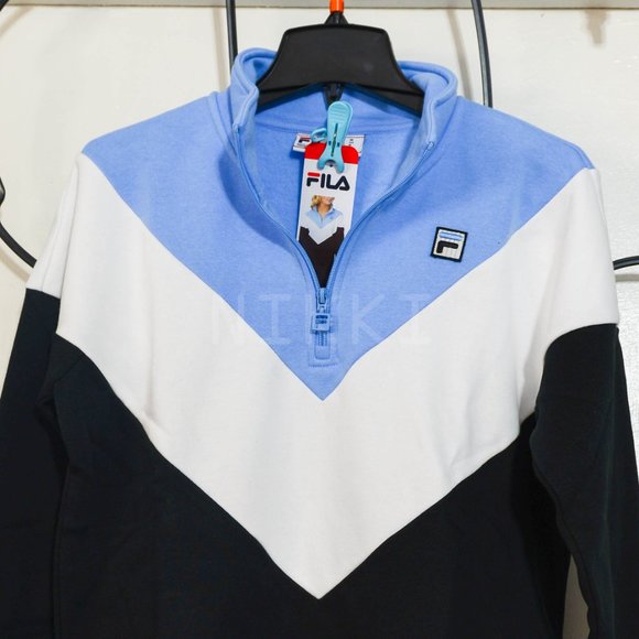 Women's Fila Pullover Sweater in Blue - Picture 8 of 10